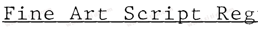 Fine Art Script Regu字体转换